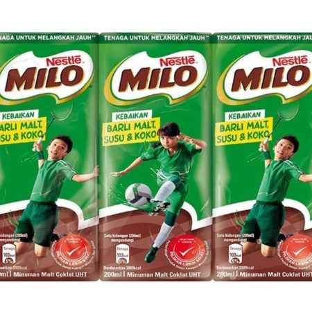 MILO Chocolate Drink RTD Packet Carton