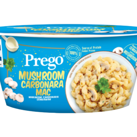 PREGO Mushroom Carbonara Mac Instant Pasta Bowl