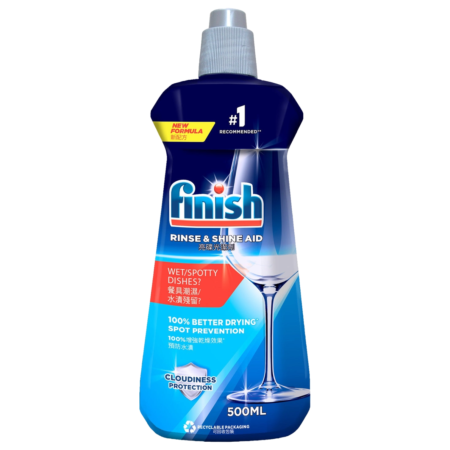 FINISH Dishwash Liquid Rinse Aid Bottle
