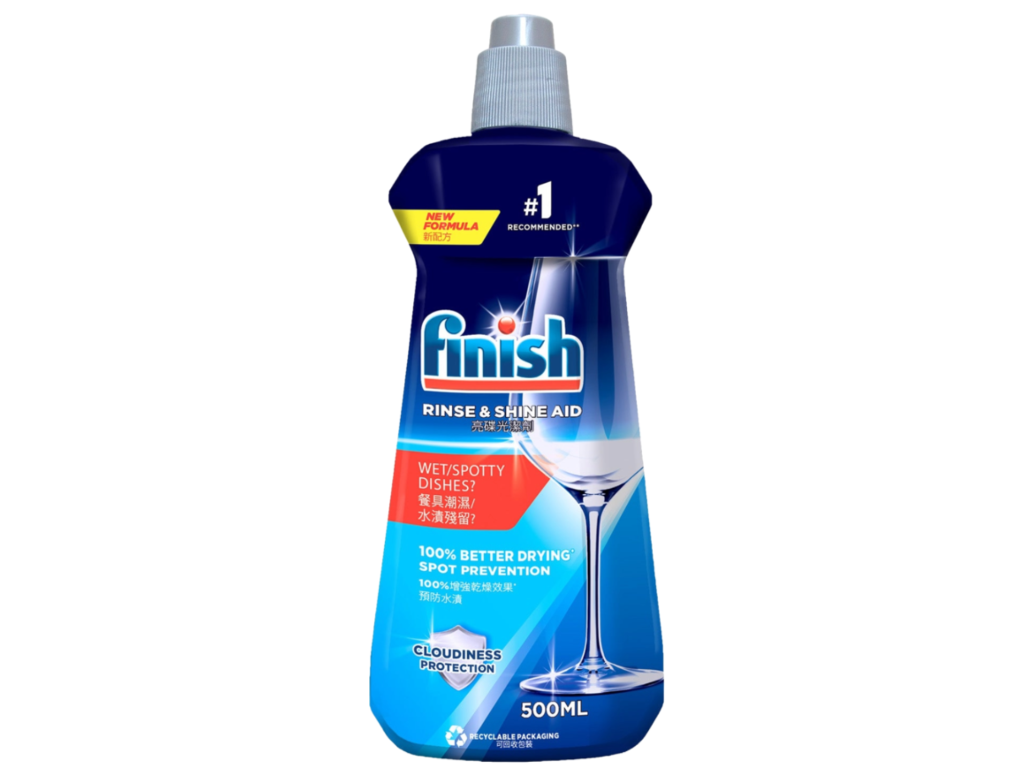 FINISH Dishwash Liquid Rinse Aid Bottle
