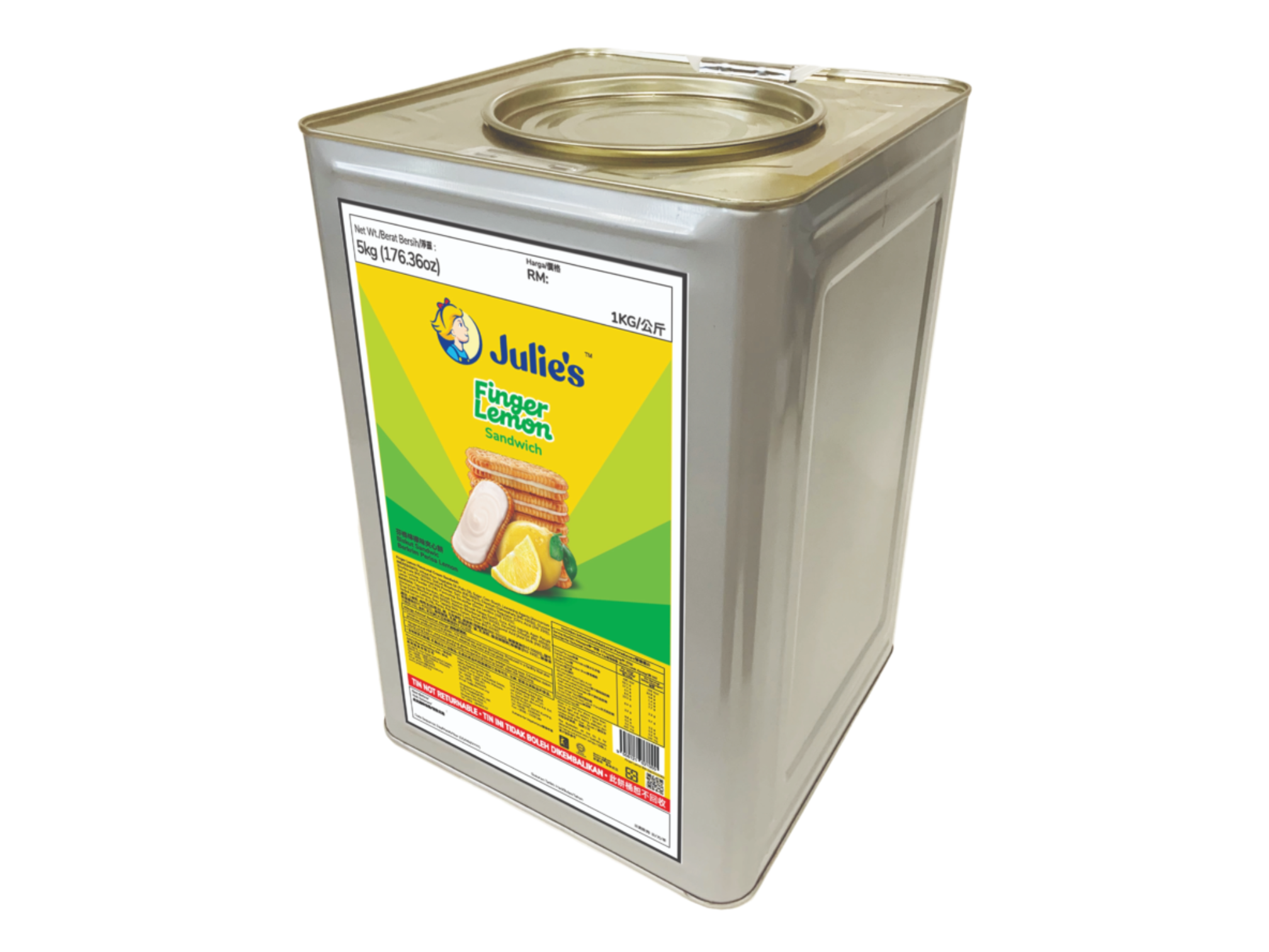 JULIE'S Finger Lemon Cream Tin