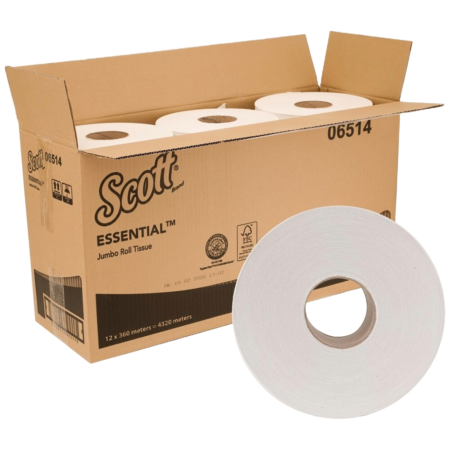 SCOTT Jumbo Roll Tissue (2 Ply) (Non- Embossed) Carton
