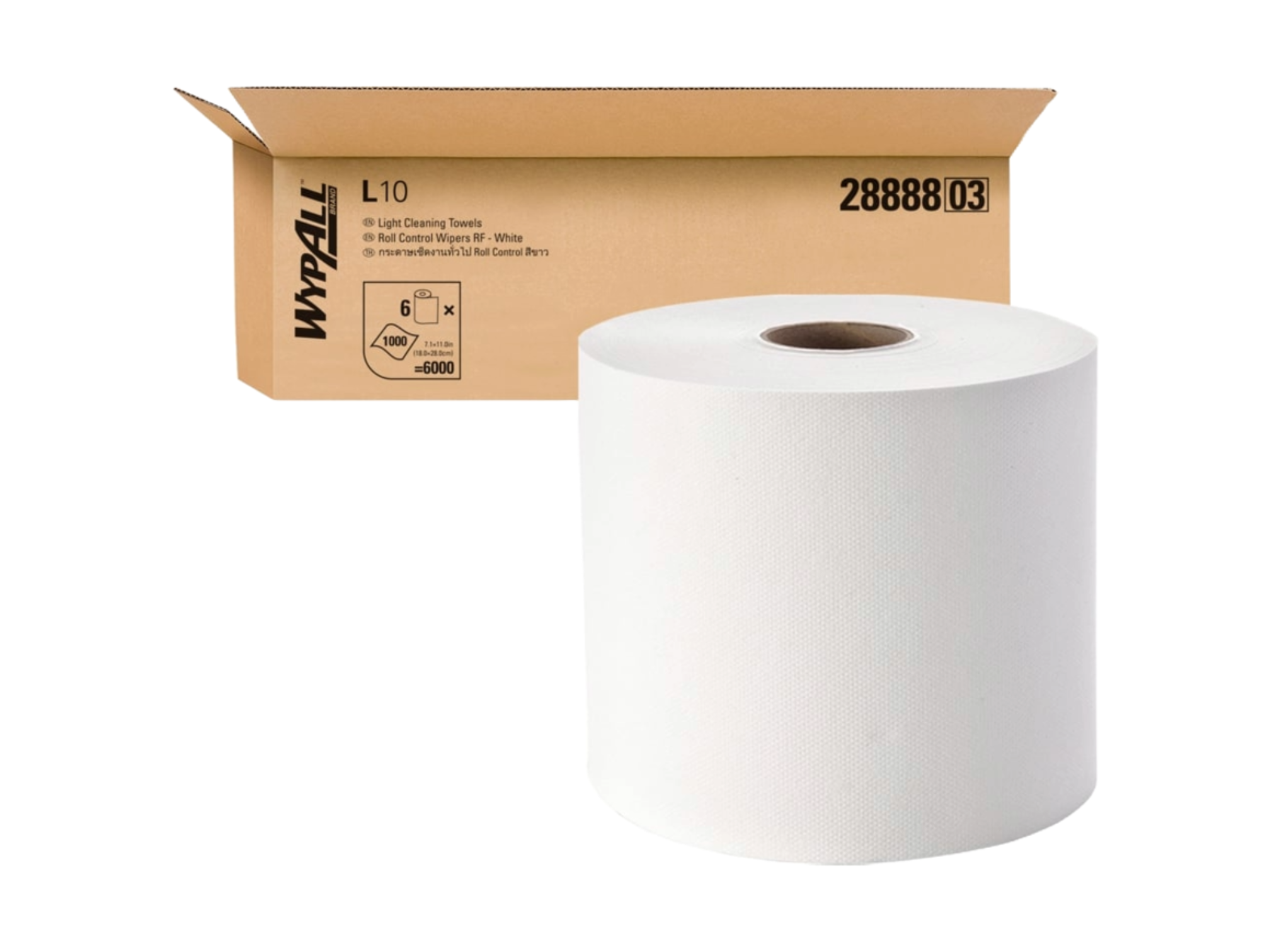 WYPALL L10 Roll Control Wipers 1 Ply (1000 Sheets) Carton